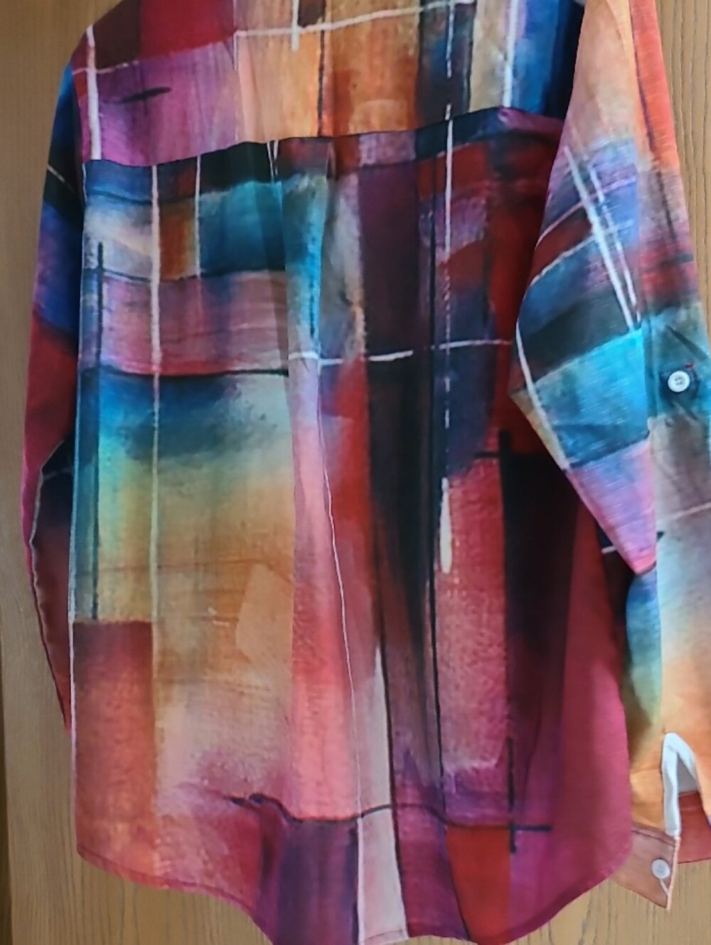 Colorful Abstract Button-Up Shirt - Picture 3 of 3
